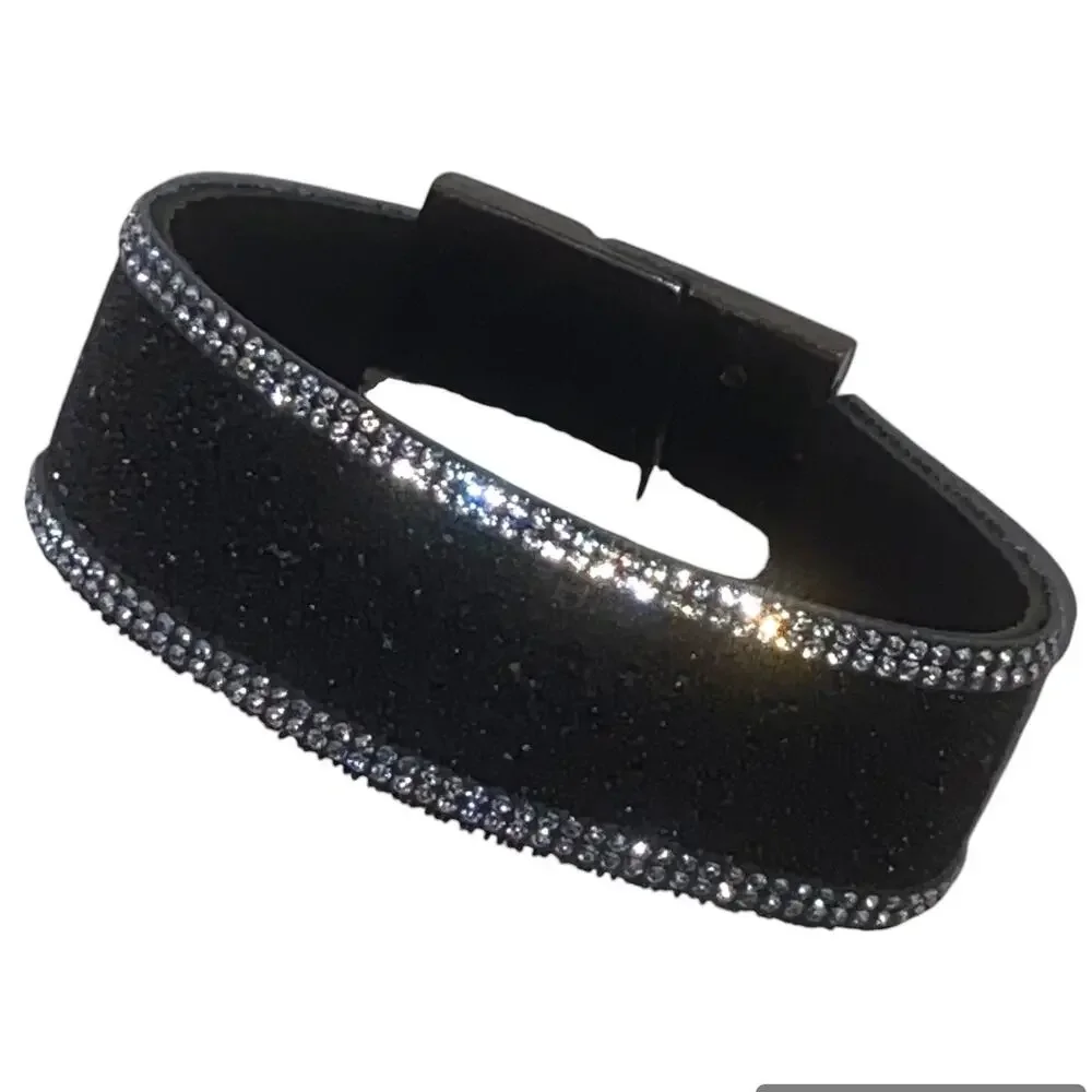 SRNTY by Jamie Bellandi Costume Bracelet Magnet Rhinestone Detail Witchy Goth